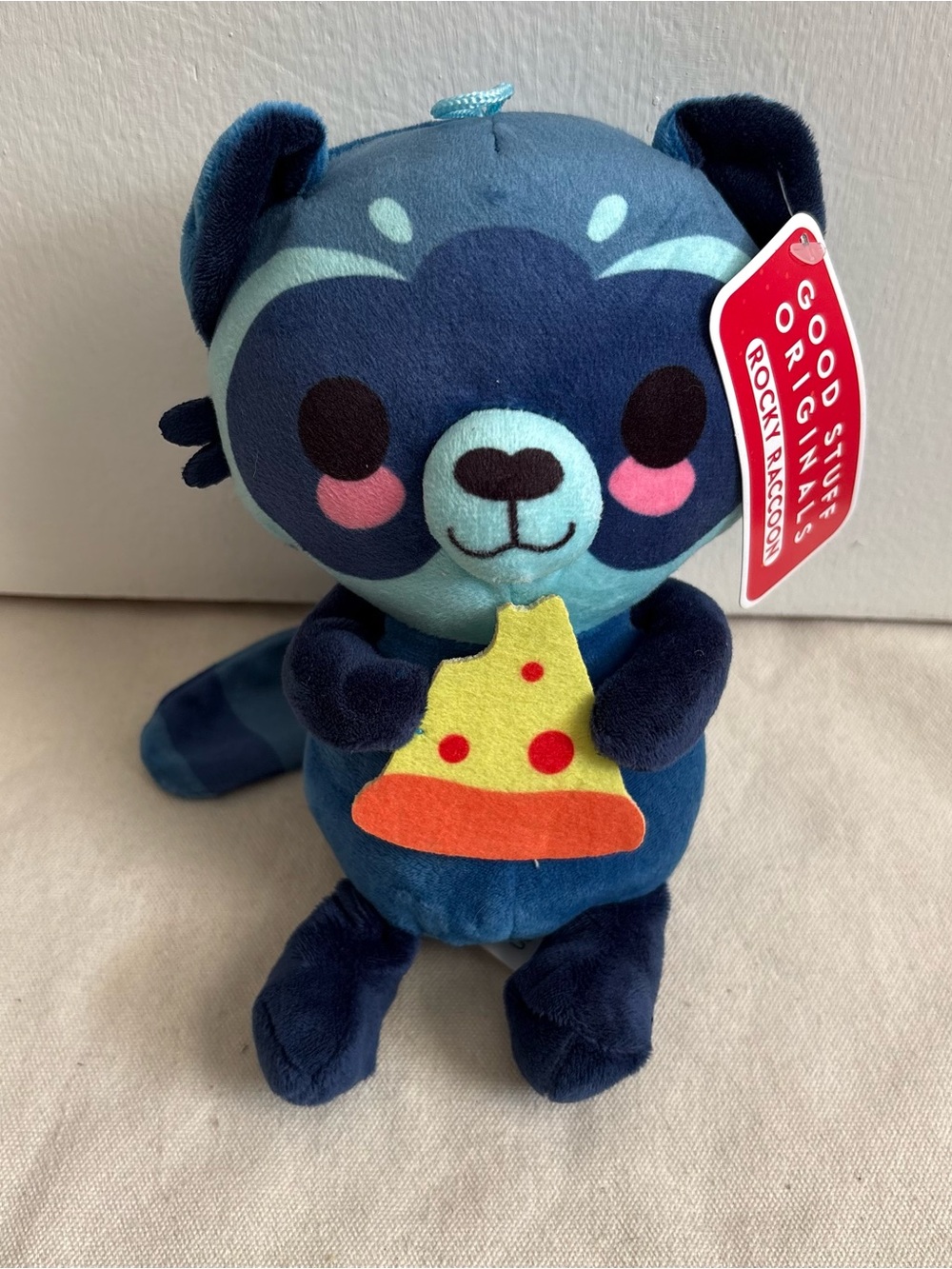 Good Stuff Rocky Raccoon Blue Plush Stuffed Animal Holding Pizza Jimothy
